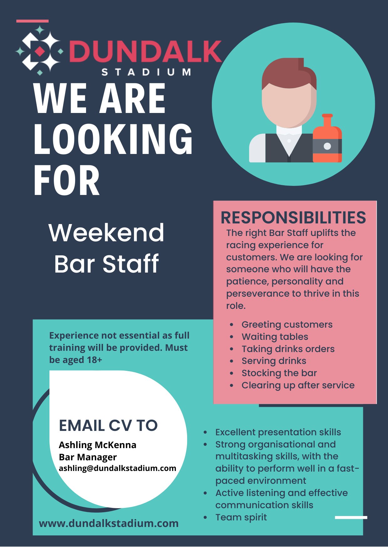 Dundalk Stadium on Twitter "WE ARE HIRING We are currently recruiting