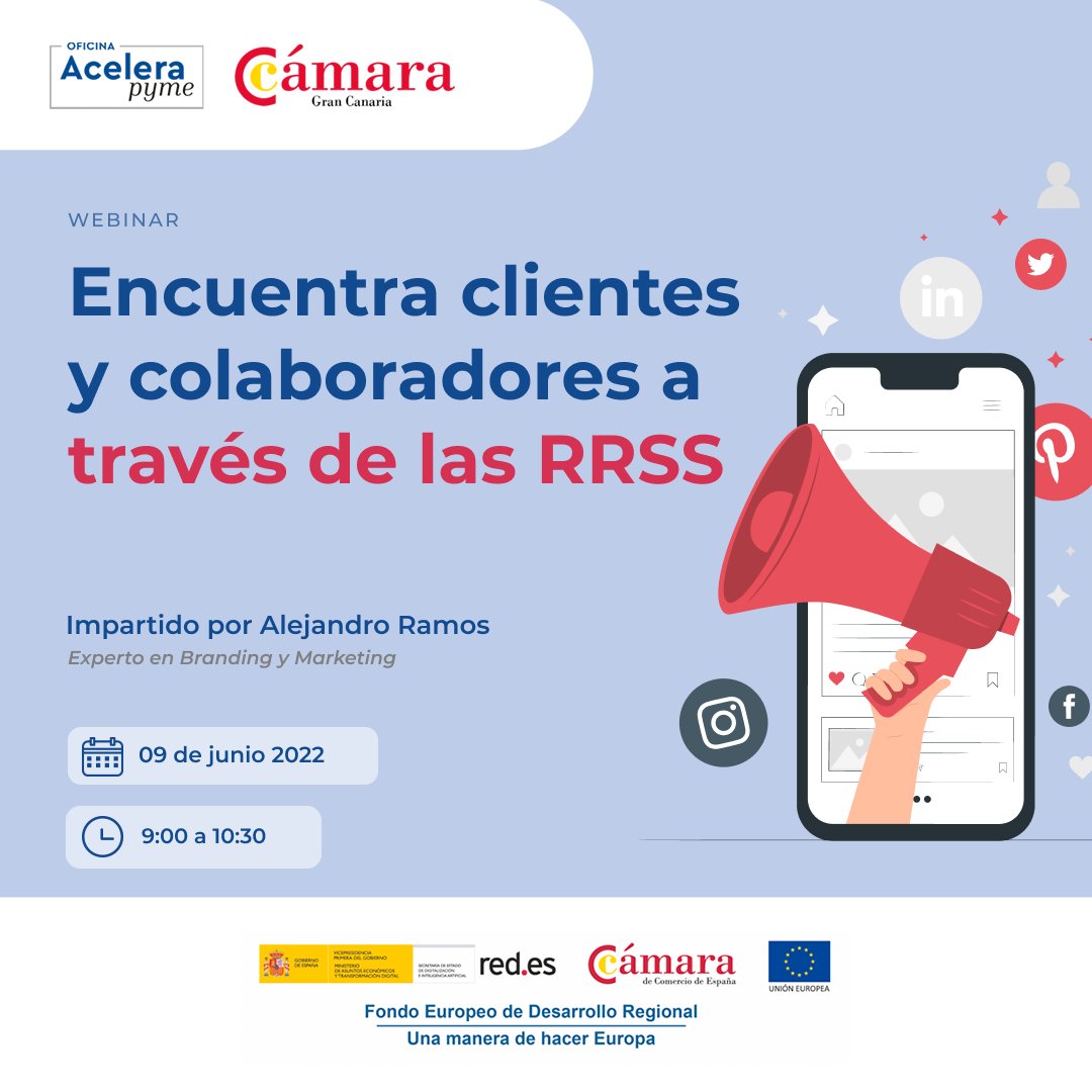 Hypergeek (@hypergeek_es) on Twitter photo Mañana jueves 9, a las 9.00 de la mañana y online, damos una charla gratuita en la <a href="/CamaraGCanaria/">Cámara Gran Canaria</a>. Te enseñaremos a cómo conseguir más clientes y colaboradores a través de las redes sociales. Puedes inscribirte aquí: bit.ly/3zoy15r Mañana jueves 9, a las 9.00 de la mañana y online, damos una charla gratuita en la <a href="/CamaraGCanaria/">Cámara Gran Canaria</a>. Te enseñaremos a cómo conseguir más clientes y colaboradores a través de las redes sociales. Puedes inscribirte aquí: bit.ly/3zoy15r
