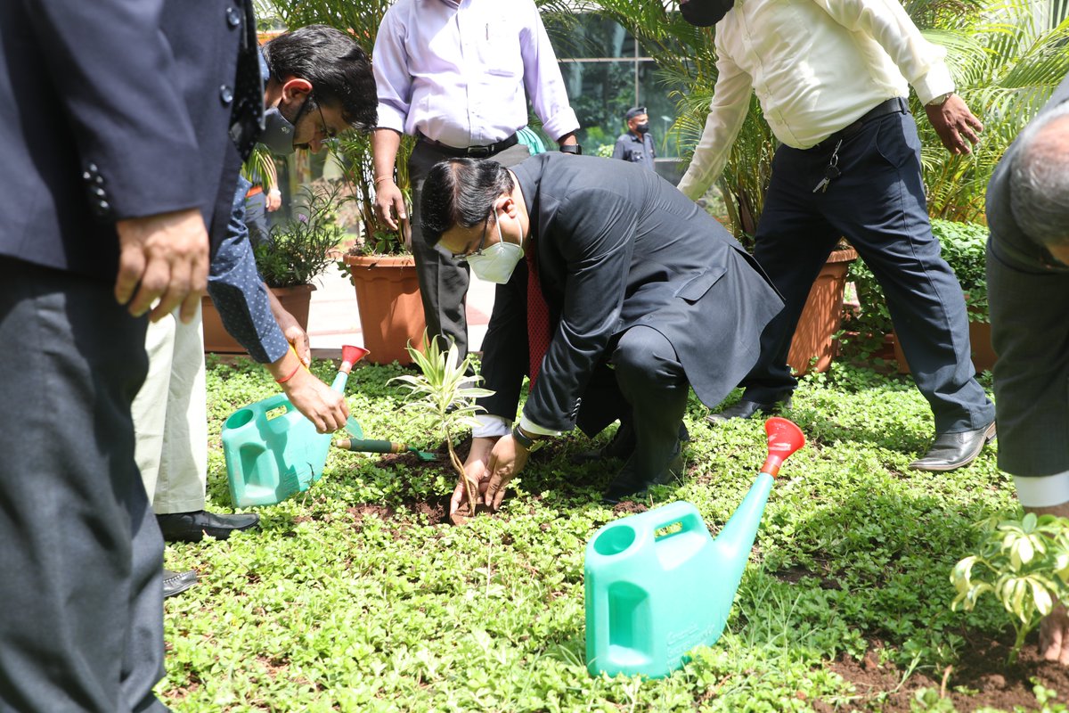 bankofbaroda's tweet photo. On day 3 of #IconicWeekCelebrations #AzadiKaAmritMohotsav, #BankOfBaroda MD&CEO Shri Sanjiv Chadha, EDs Shri Ajay K Khurana, Shri Joydeep Dutta Roy & Sr. Executives initiated a sapling plantation drive. 10000+ saplings were planted pan india for a greener tomorrow.@AmritMahotsav https://t.co/YSMikhgvwS