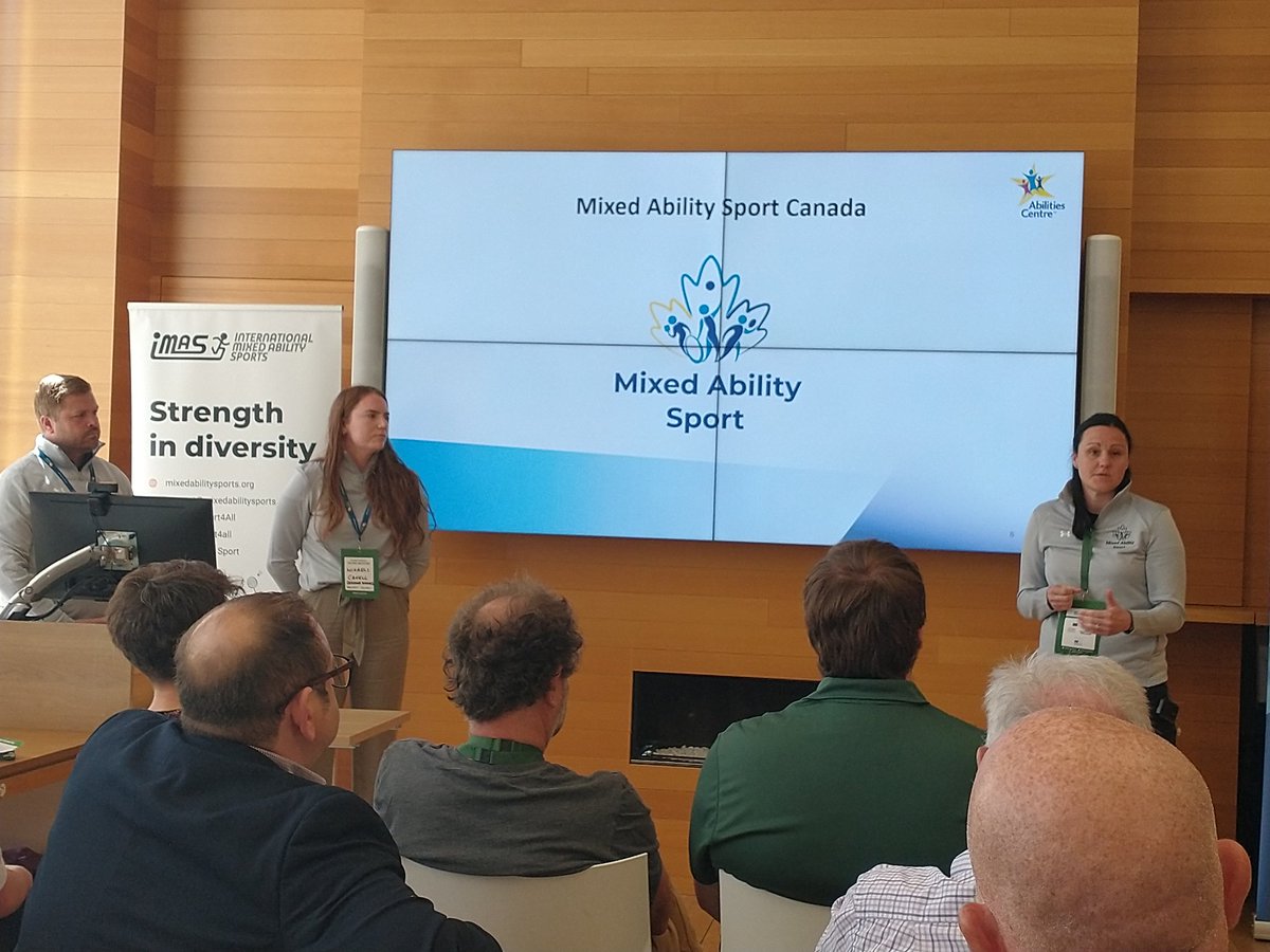 Canadian colleagues @AbilitiesCentre share their journey working in partnership with IMAS and @AllForActivity and creating new networks of NGB's promoting Mixed Ability sports across Ontario and Canada #BetterTogether #IMARTCork2022 #IMART2022
