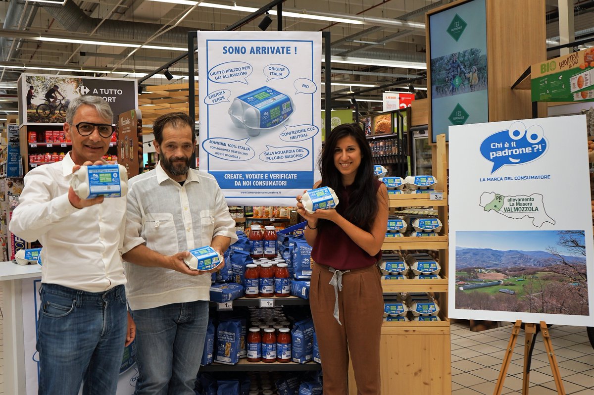 Carrefour Italia (@carrefouritalia) on Twitter photo Arrivano nei nostri #CarrefourIper le uova bio realizzate con <a href="/Chi_e_ilpadrone/">Chi è il padrone?!</a> e 2235 consumatori! Un progetto che vede il #consumatore protagonista attivo lungo la filiera, su un prodotto di qualità,sostenibile,equo e al giusto prezzo. #larmarcadelconsumatore #consumoconsapevole Arrivano nei nostri #CarrefourIper le uova bio realizzate con <a href="/Chi_e_ilpadrone/">Chi è il padrone?!</a> e 2235 consumatori! Un progetto che vede il #consumatore protagonista attivo lungo la filiera, su un prodotto di qualità,sostenibile,equo e al giusto prezzo. #larmarcadelconsumatore #consumoconsapevole