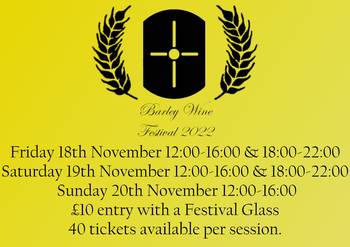 Did we mention we're having a Barley Wine Festival, no? Well we are, so get your best drinking trousers out for this event, you're gonna need 'em!
<a href="/DoncasterCAMRA/">Doncaster CAMRA</a> <a href="/shfCAMRA/">Sheffield CAMRA</a> <a href="/YorkCAMRA/">York CAMRA</a> <a href="/NothingBound/">Nothing Bound Brew Co</a> <a href="/Gtowncamra/">Gainsborough CAMRA</a> <a href="/LeedsCAMRA/">Leeds CAMRA</a> <a href="/HullCAMRA/">Hull & EY CAMRA</a> <a href="/VisitDoncaster/">Visit Doncaster</a> #BarelyWine #CraftBeer