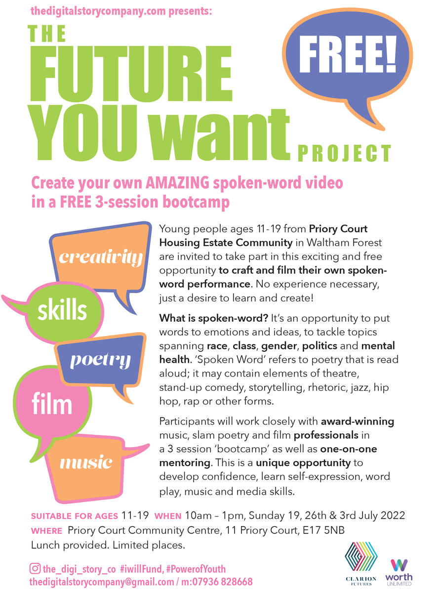 Fantastic FREE spoken-word workshops for young people working with hip hop's Persian princess MC ShayD. Register now. Places limited! forms.gle/9yyXzDQqV12Nmy…