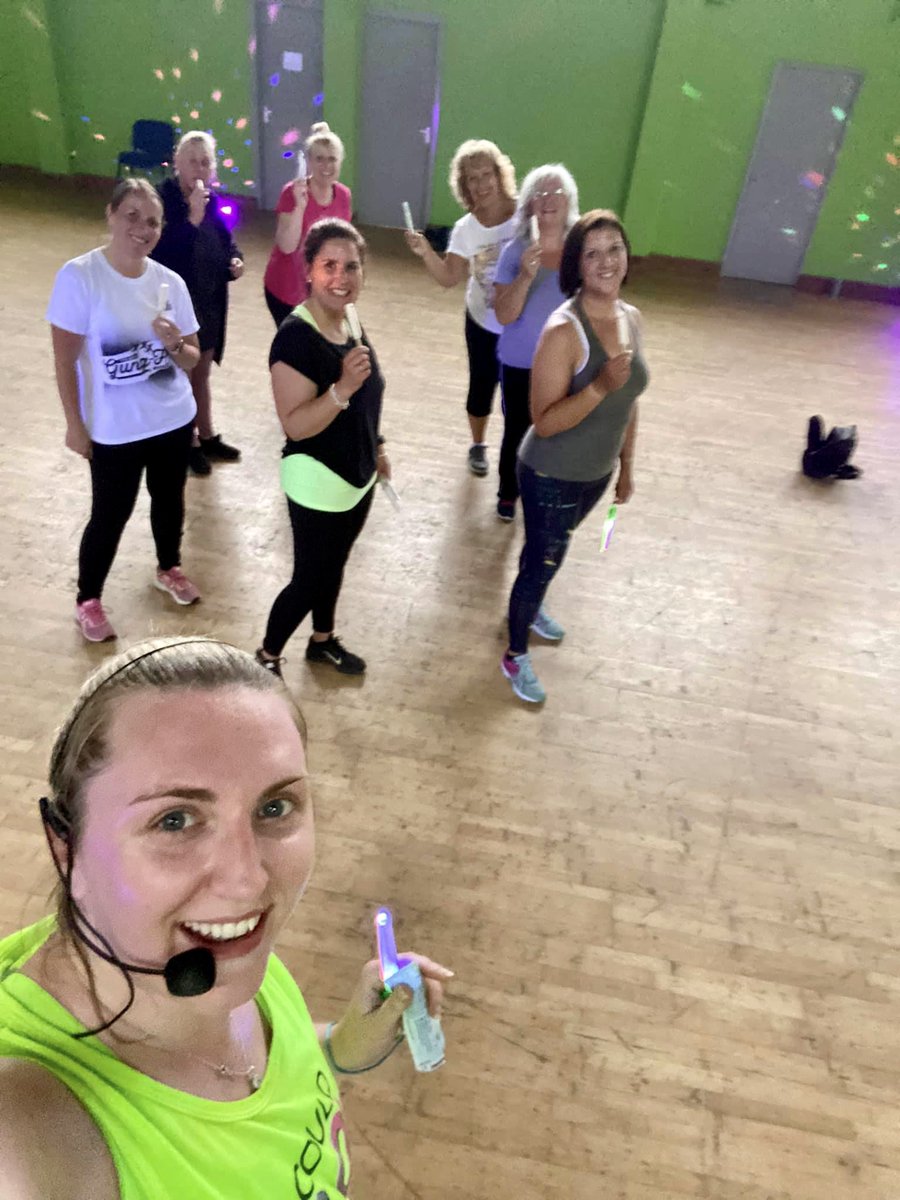 YMCANeath's tweet photo. A great class with the #Clubbercise gang yesterday 🎶 with an ice lolly to cool down at the end! 💜 #Neath https://t.co/5iG03FuBEK
