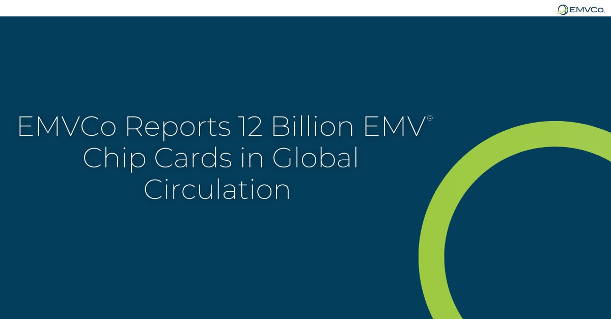 emvco's tweet image. 📰 NEWS: EMVCo reports 12 billion EMV® #chip cards in global circulation. Learn more: bit.ly/3Q78OCs