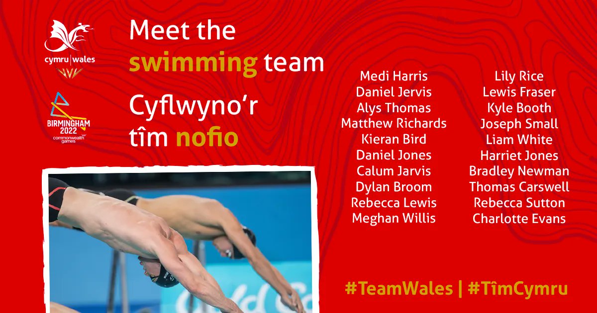 Tîm Cymru 🏴 Team Wales (@teamwales) on Twitter photo 📢NEWYDDION! NEWS!
TEAM WALES ✨SWIMMING✨ TEAM ANNOUNCEMENT
Da iawn pawb, the road to Birmingham has begun…🏴
#B2022 Let's go!
<a href="/SwimWales/">Swim Wales</a> 📢NEWYDDION! NEWS!
TEAM WALES ✨SWIMMING✨ TEAM ANNOUNCEMENT
Da iawn pawb, the road to Birmingham has begun…🏴
#B2022 Let's go!
<a href="/SwimWales/">Swim Wales</a>