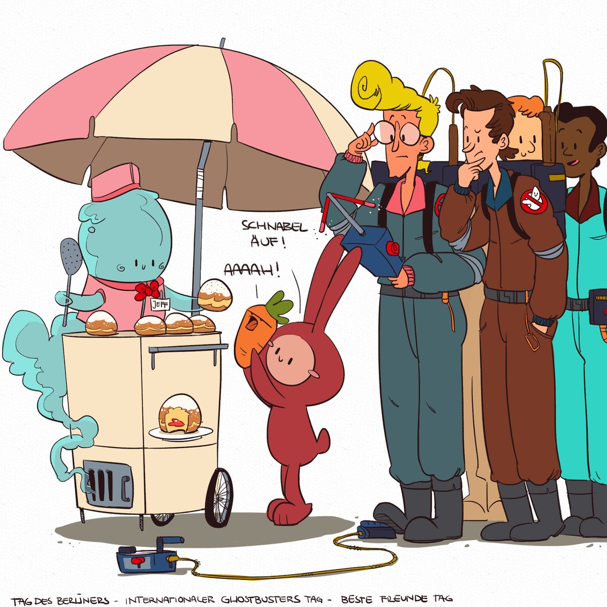 Heute ist "Tag des Berliners", "Der internationale Ghostbusters Day" und "Beste-Freunde-Tag". #kuriosefeiertage #kleineKunstklasse
