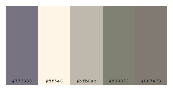 ColPaletteBot's tweet photo. Beep beep, here's a pretty color palette for you!
color-scheme.js parameters used:
- hue: 270
- variation: pale
- colors: #777380, #fff5e6, #bfb8ac, #808073, #807a73
Have a lovely day!
#twitterbot #colorpalette #colors #palette #prettycolors https://t.co/i3MG2QbsX5