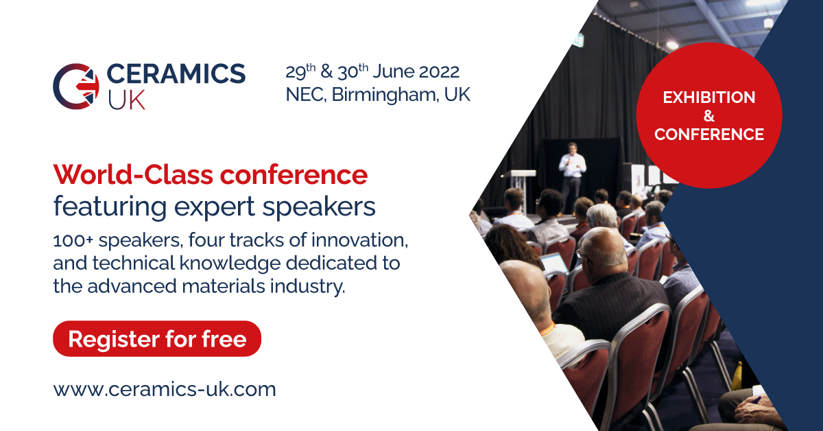 CeramicsShow's tweet image. Join the leaders in technical ceramics on the 29th - 30th June 2022.

100+ world-class speakers, 300+ exhibitors and 4,500 attendees this is an event you don't want to miss. 

Register for FREE: ow.ly/gzMS50IUjbT

#CUK22