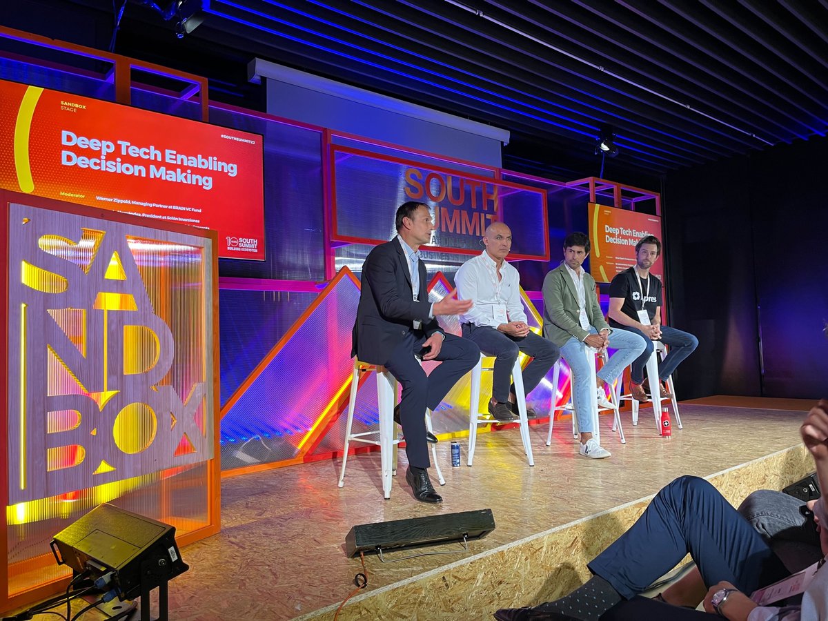 Our Co-Founder &amp; CEO <a href="/mattbwaite/">Matt Waite</a> took the stage at <a href="/south_summit/">South Summit</a> to talk about the future of AI and the importance of explainability jointly w/ Werner Zippold from <a href="/Brain_vc_fund/">Brain VC fund</a>, <a href="/BernieHernie/">Bernardo Hernandez</a> from Solon Inversiones and <a href="/KOBESINTES/">Joan Sintes</a> from <a href="/plainconcepts/">Plain Concepts</a> 

#ArtificialIntelligence