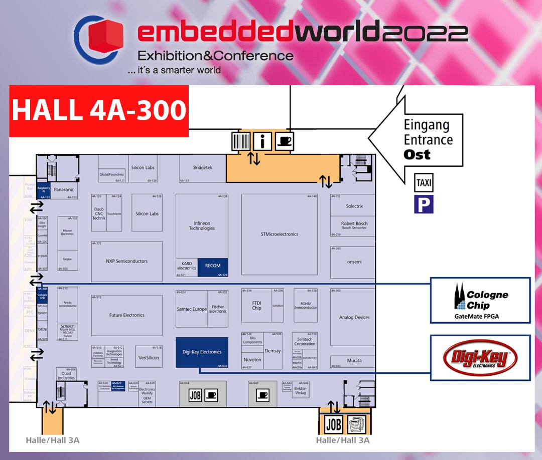 👉🏻📆 We are counting the days! Are you in? We can't wait to show you our innovative #gatemate #fpga from Germany! 

🚩Stand# 4A-300 🚩

#colognechip #embeddedworld2022