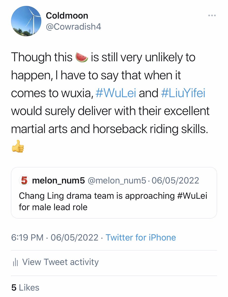 Cowradish4's tweet photo. This ๐ abt #ChanLing drama with #LiuYifei & #WuLei popped up again. And so goes the age issue about Leilei being too young for LYF. Cโmon, give Lei a break! All his FLs are older than him except for Zhang Zifeng, yet the results of all his work are more than just satisfactory.๐ https://t.co/zMSS3CdxvI
