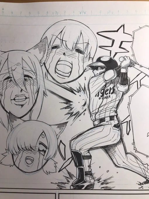 バッティングが描きたかったから描いてる 