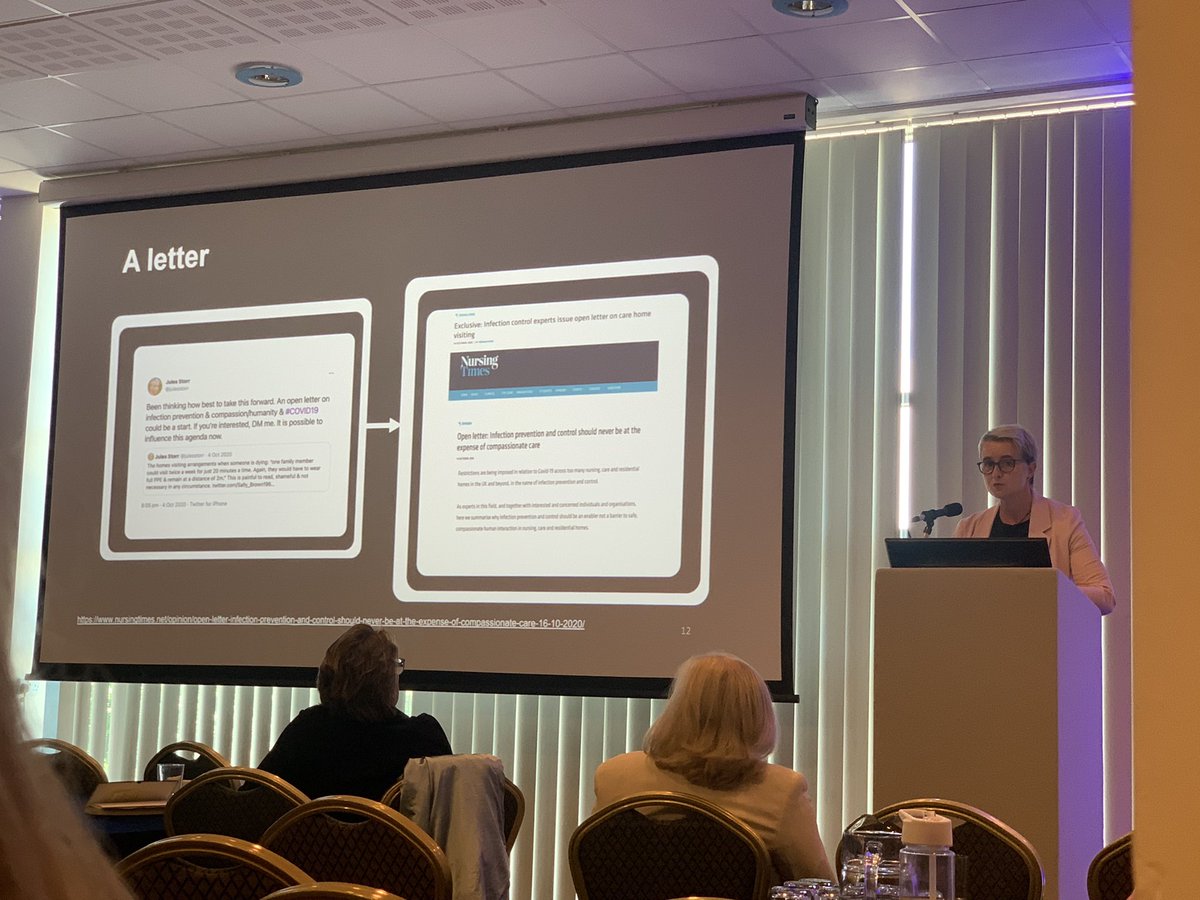 VickyMellly1977's tweet photo. Such a thought provoking presentation by @julesstorr compassion and IPC decision making - the impact from the pandemic and the struggle to use discretion and when to use it was very hard for many which had had such a huge impact for our care homes staff and families #SWIPC22 https://t.co/syEAxN21xP