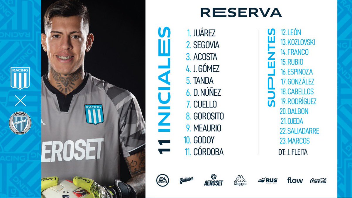 ¡Juega la Reserva y la miras en VIVO por #RacingPlay!

⚽ <a href="/RacingClub/">Racing Club</a> 🆚 <a href="/ClubGodoyCruz/">Club Godoy Cruz</a> 
⏱️ 9.00 

📲 racingplay.com.ar

#VamosRacing