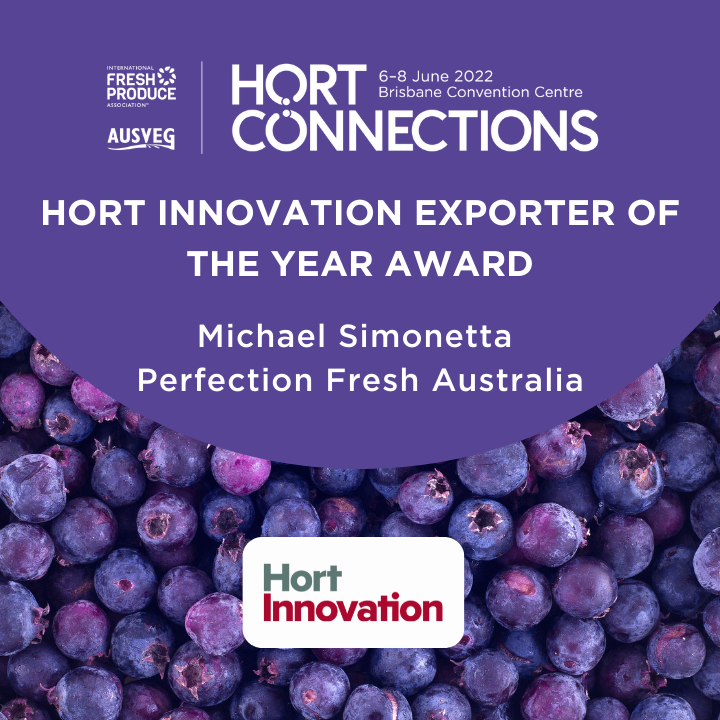 HortCon_'s tweet photo. Congratulations to MICHAEL SIMONETTA of #PerfectionFresh Australia, winner of the 2022 Hort Innovation Exporter of the Year Award!
@Hort_Au https://t.co/FxALlfs9Cf