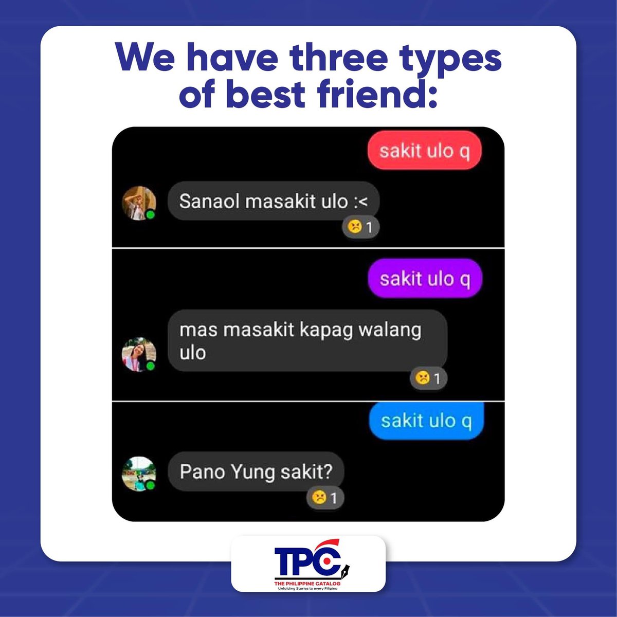 thePHcatalog's tweet photo. 4th friend: Saang ulo? 🤦🏻‍♂️

Happy National Best Friends Day! 🥰

#ThePhilippineCatalog 
#UnfoldingStoriesToEveryFilipino https://t.co/FzFn5s2TIu