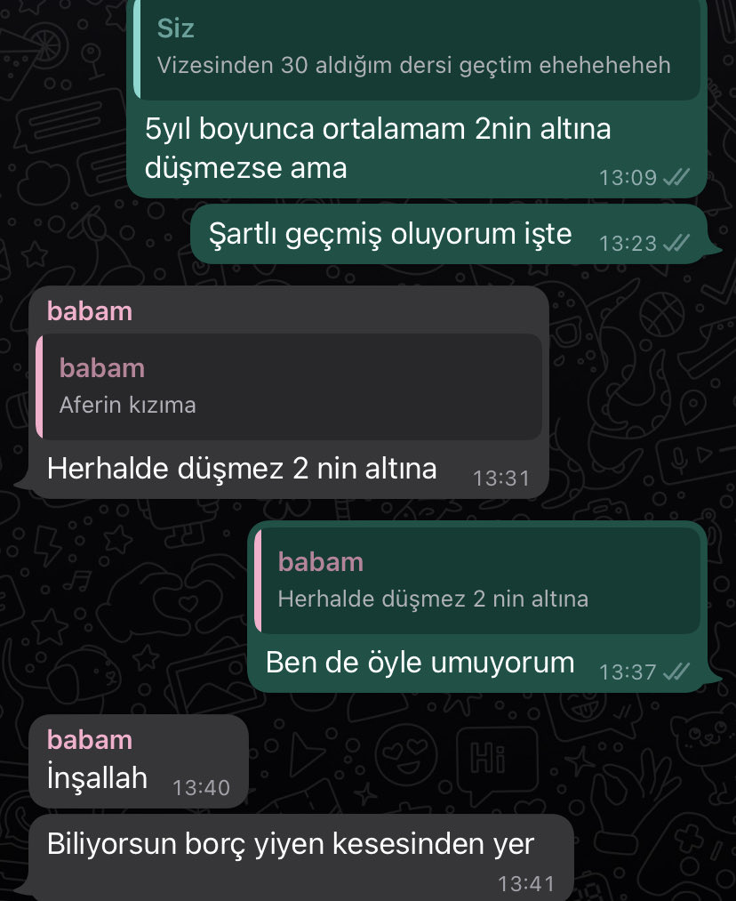 geçen yıl istersen okuma diyordun..?