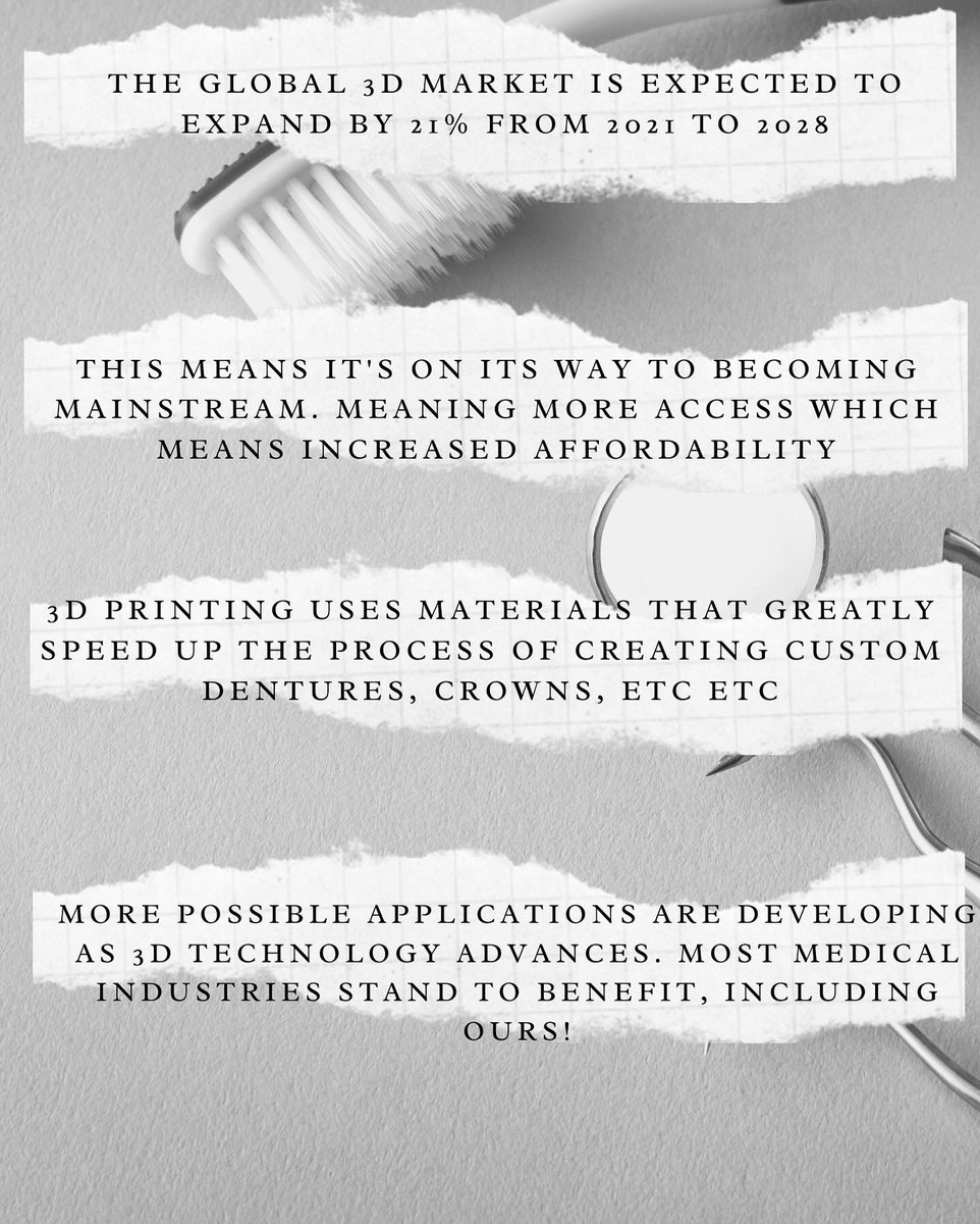 Doctor Bee Knows 👩🏽‍⚕️😁We’re  keeping everyone informed!📝 

How much do you know about the revolution and progression of 3D in our times? Let’s talk you through 3D in dentistry!