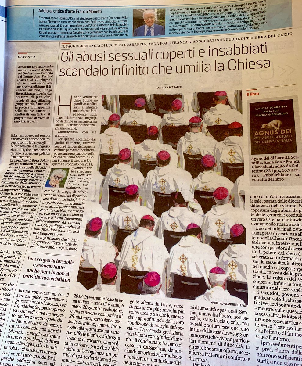Oscar Giannino (@ogiannino) on Twitter photo Al pres.CEI card. Zuppi non serve consiglio ma spero legga libro di <a href="/LuceScaraffia/">Lucetta Scaraffia</a> Anna Foa e <a href="/francagiansol/">franca giansoldati</a>. Non serve indagare solo su segnalazioni a centri ascolto diocesani,ma indagine vera di indipendenti aperta a ogni fonte giudiziaria. Pensi alle vittime abusate, eminenza Al pres.CEI card. Zuppi non serve consiglio ma spero legga libro di <a href="/LuceScaraffia/">Lucetta Scaraffia</a> Anna Foa e <a href="/francagiansol/">franca giansoldati</a>. Non serve indagare solo su segnalazioni a centri ascolto diocesani,ma indagine vera di indipendenti aperta a ogni fonte giudiziaria. Pensi alle vittime abusate, eminenza