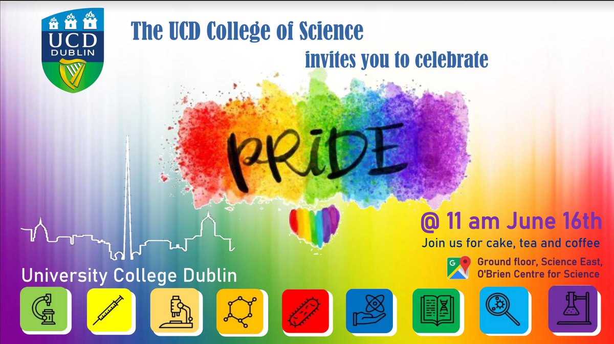 UCDScienceWomen's tweet photo. 📢#SaveTheDate June 16th @ 11 am
.@ucdscience invites you to celebrate #Pride 

#Pride2022 #PrideMonth #PrideInScience https://t.co/w9cup87Fs6