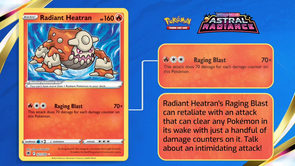 radiant heatran pokemon card POKÉMON TCG - Radiant Heatran Radiant Rare main image 1
