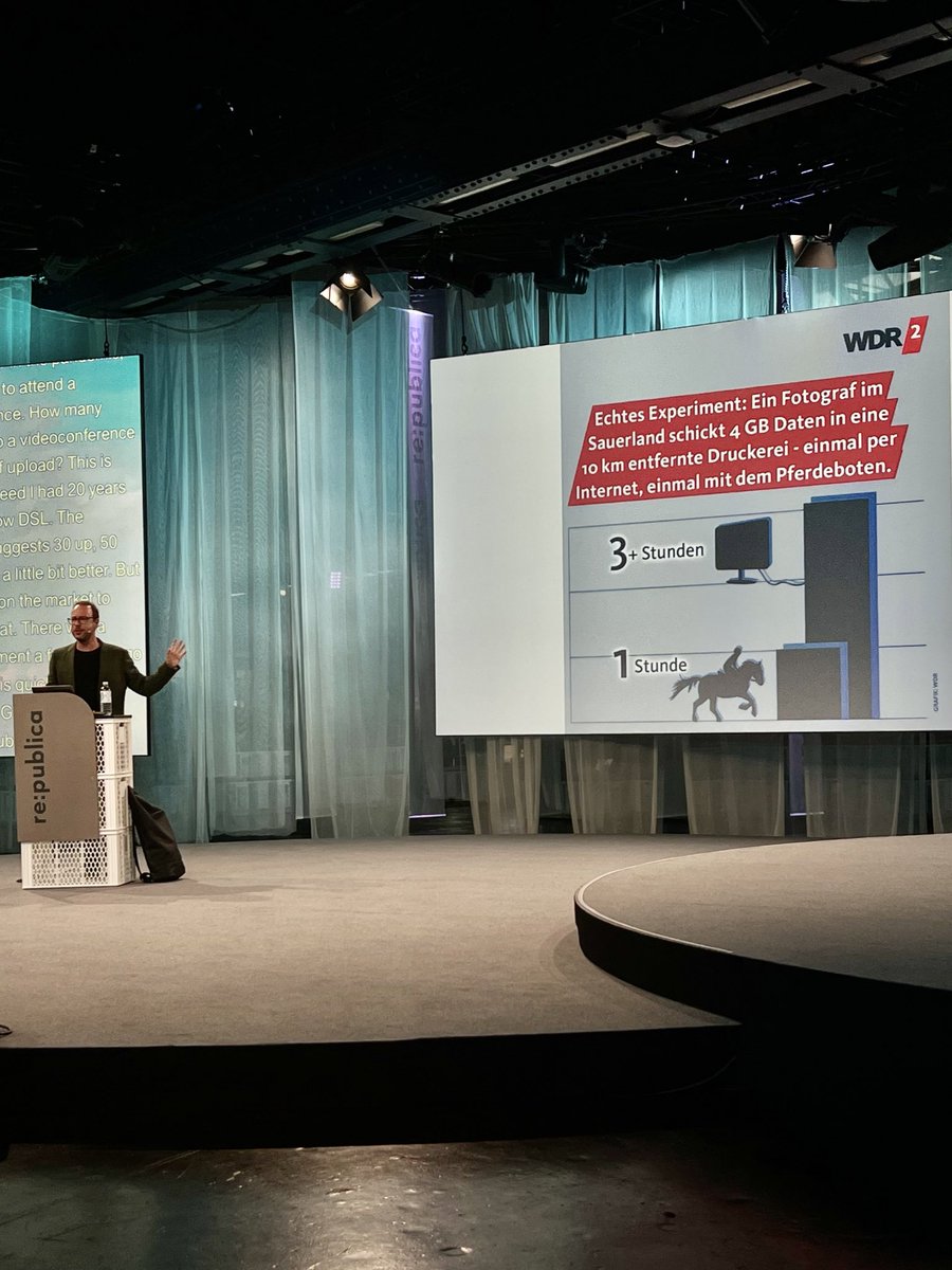 Wo der Pferdebote schneller ist als das Internet… <a href="/netzpolitik/">Markus Beckedahl</a>

#Digitalisierung #rp22 #neuland