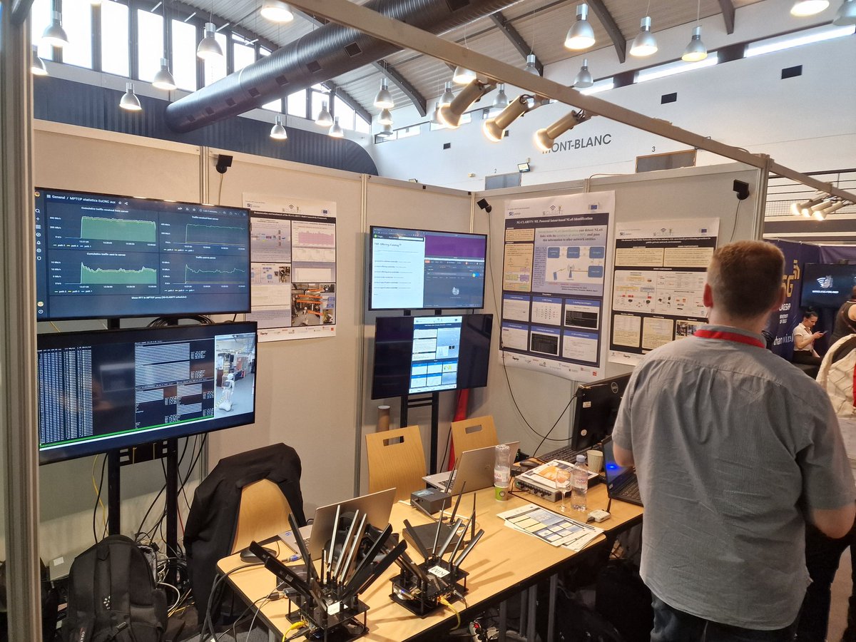 5G_CLARITY's tweet photo. #5G_CLARITY demos up and running at #EuCNC booth #15, come and visit us for further information! https://t.co/0yrsdZqzzR