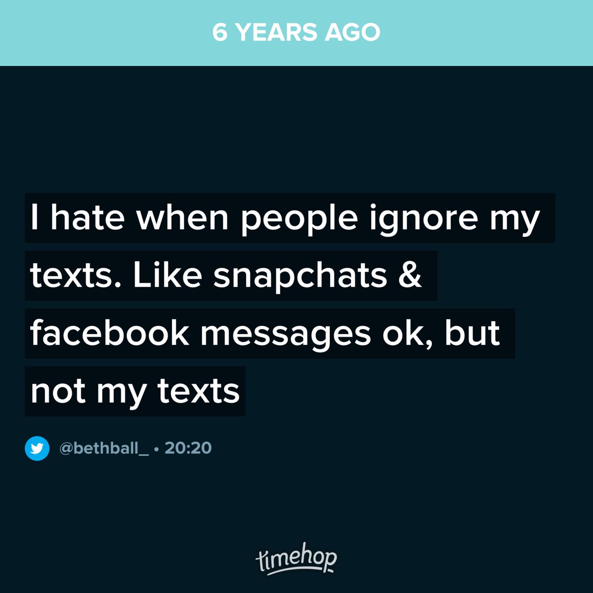 bethball_'s tweet photo. what did i even mean, like yes ignore me sometimes but not my texts https://t.co/SXhb0cn6XO