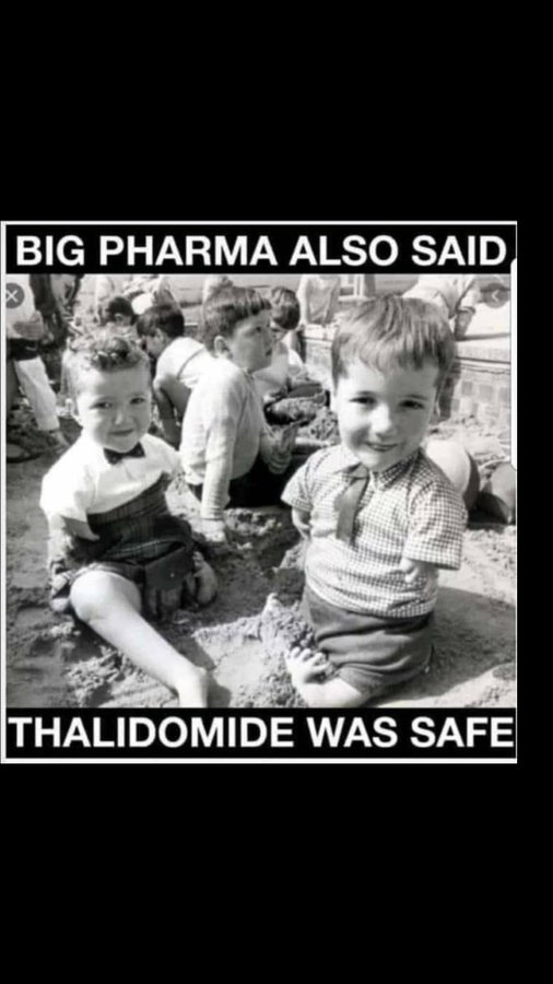 Johanne31785773's tweet photo. #thalidomide - the reason for The Medicines Act 1968.
https://t.co/qoJoL6fcDD
It took five years for the connection between thalidomide taken by pregnant women and the impact on their children to be made.
5 YEARS
5YEARS
#vaccinessideeffects https://t.co/uURcbP7XFB