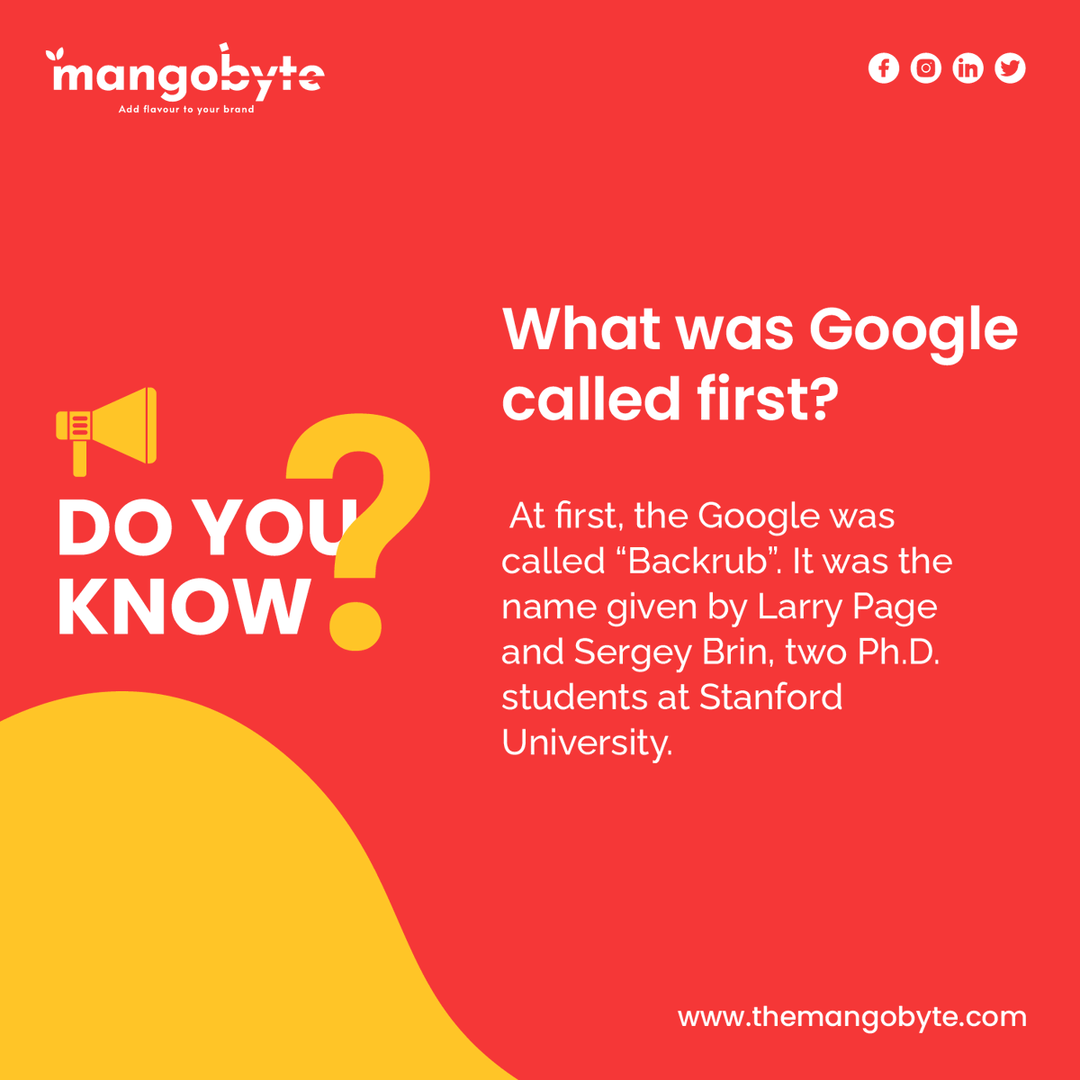 byte_mango's tweet photo. Ideas themselves don’t bring the result overnight; for it, proper tuning is needed with manpower, machine, and technology. 

#MangoByte #Google #Backrub #Marketing #Branding https://t.co/IzWAcniACv
