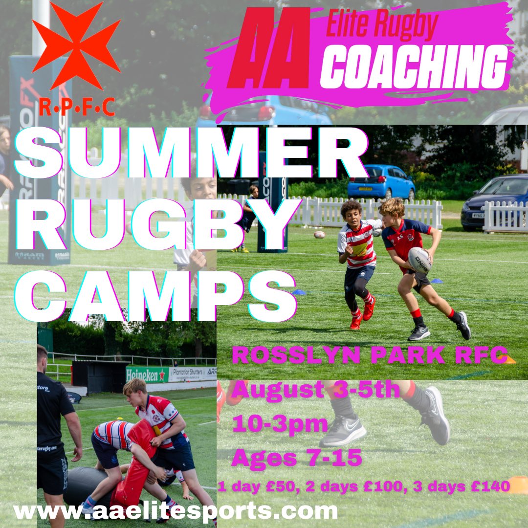 💥Summer camp dates are here 💥

To book head to aaelitesports.com and for an early 10% discount please use code ROSSLYN35