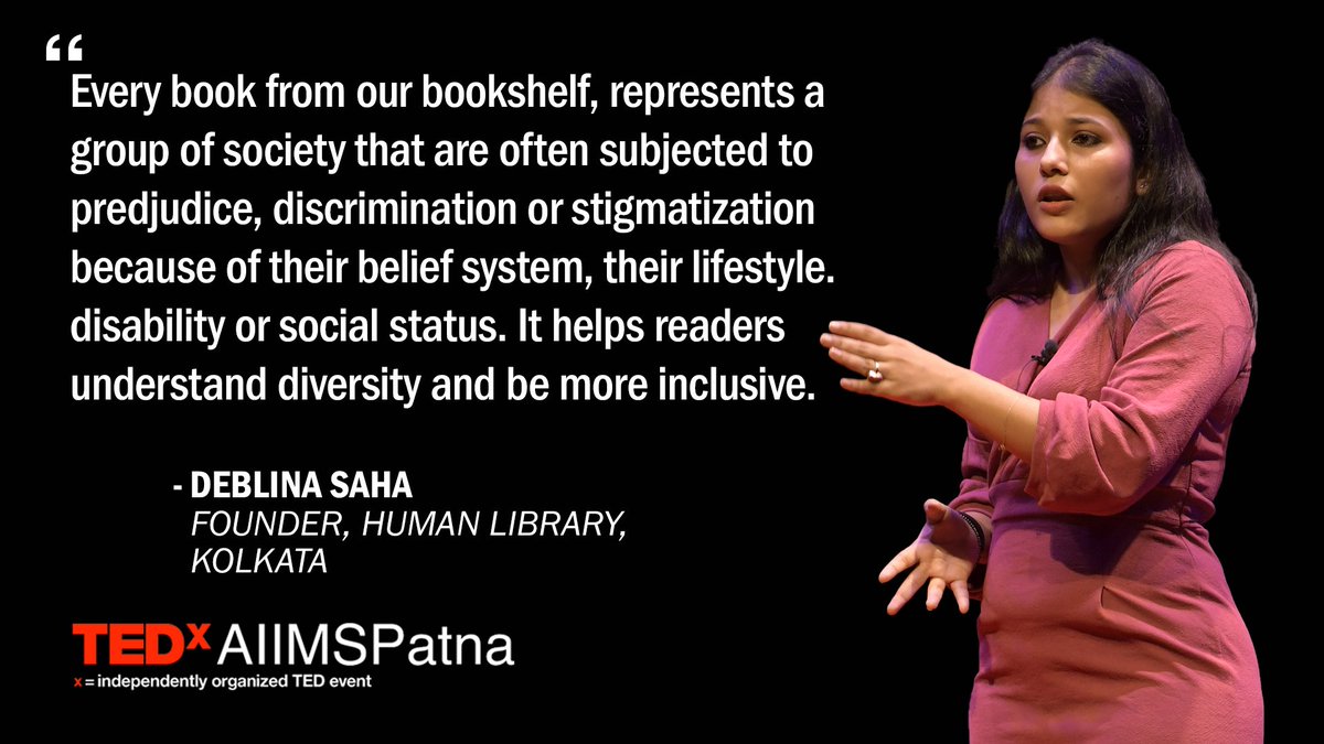Have you ever been to a library, stood in its alleys, and sometimes wish the books would speak to you? What if we could collect stories from human beings and you would sit there listening to them, in real-time? #tedxaiimspatna #humanlibrarykolkata #kolkata #tedx #speakers #aiims