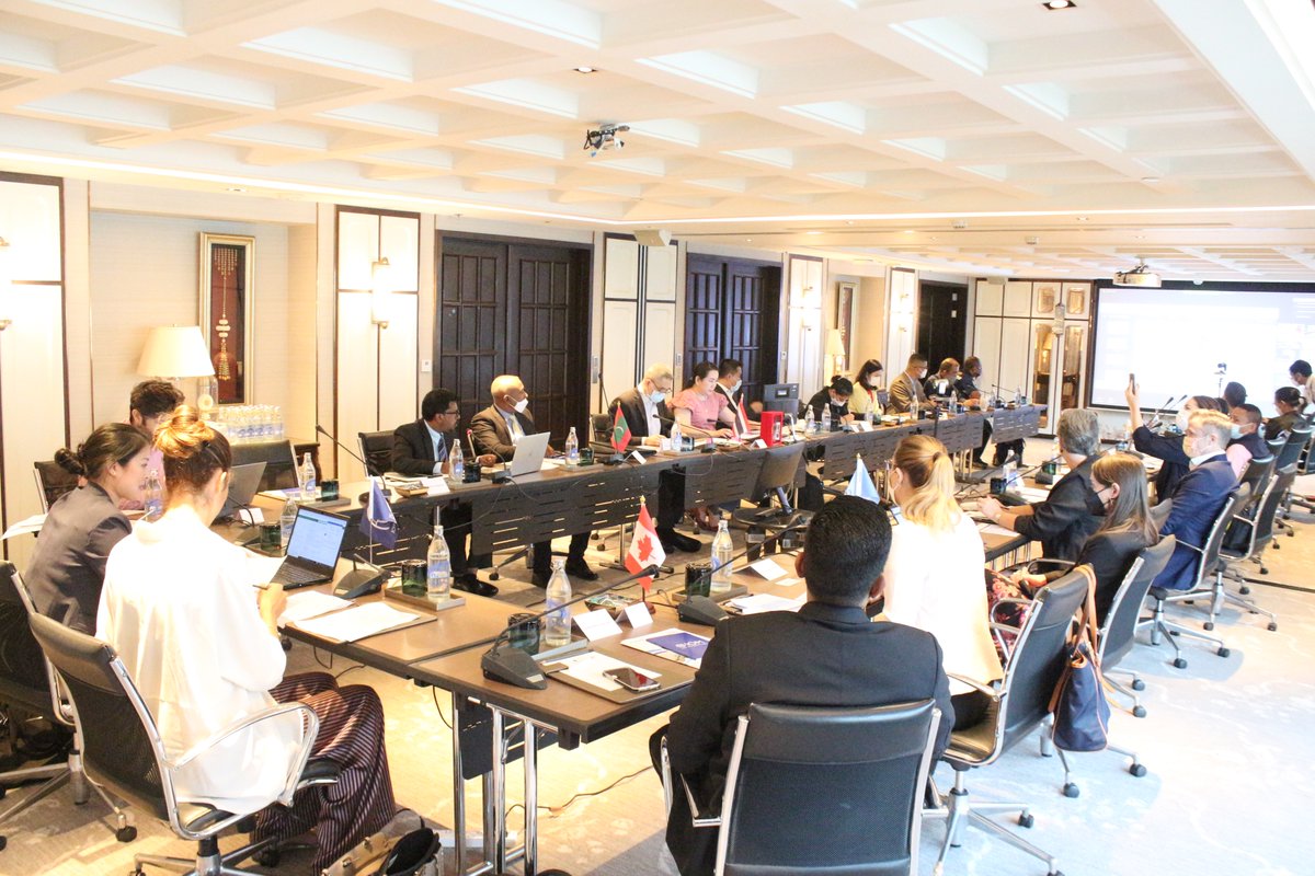 IOMAsiaPacific's tweet photo. On Day 2 of 7th ANDEX meeting, member and observer countries shared experiences and best practices to enhance regional cooperation and to combat transnational organized crimes and irregular migration. https://t.co/UOzkja4q1I