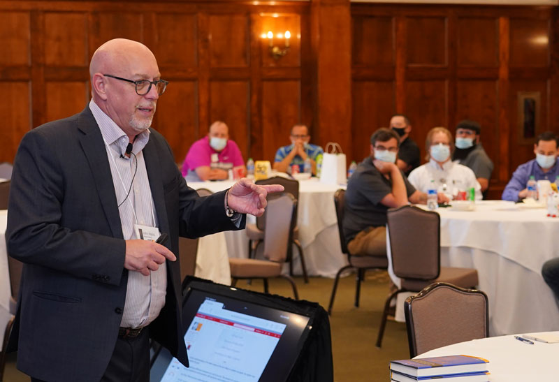 Highlights from our 2022 HTM Meeting: John Walls, Head Coach at Calyx Metrology Lab, and self-proclaimed neuroscience geek presented “The Science Behind Service – Infusing Neuroscience into HTM Service “.  #HTM #JohnWalls #CalyxMetrologyLaboratory #Biomed #ClinicalEngineering