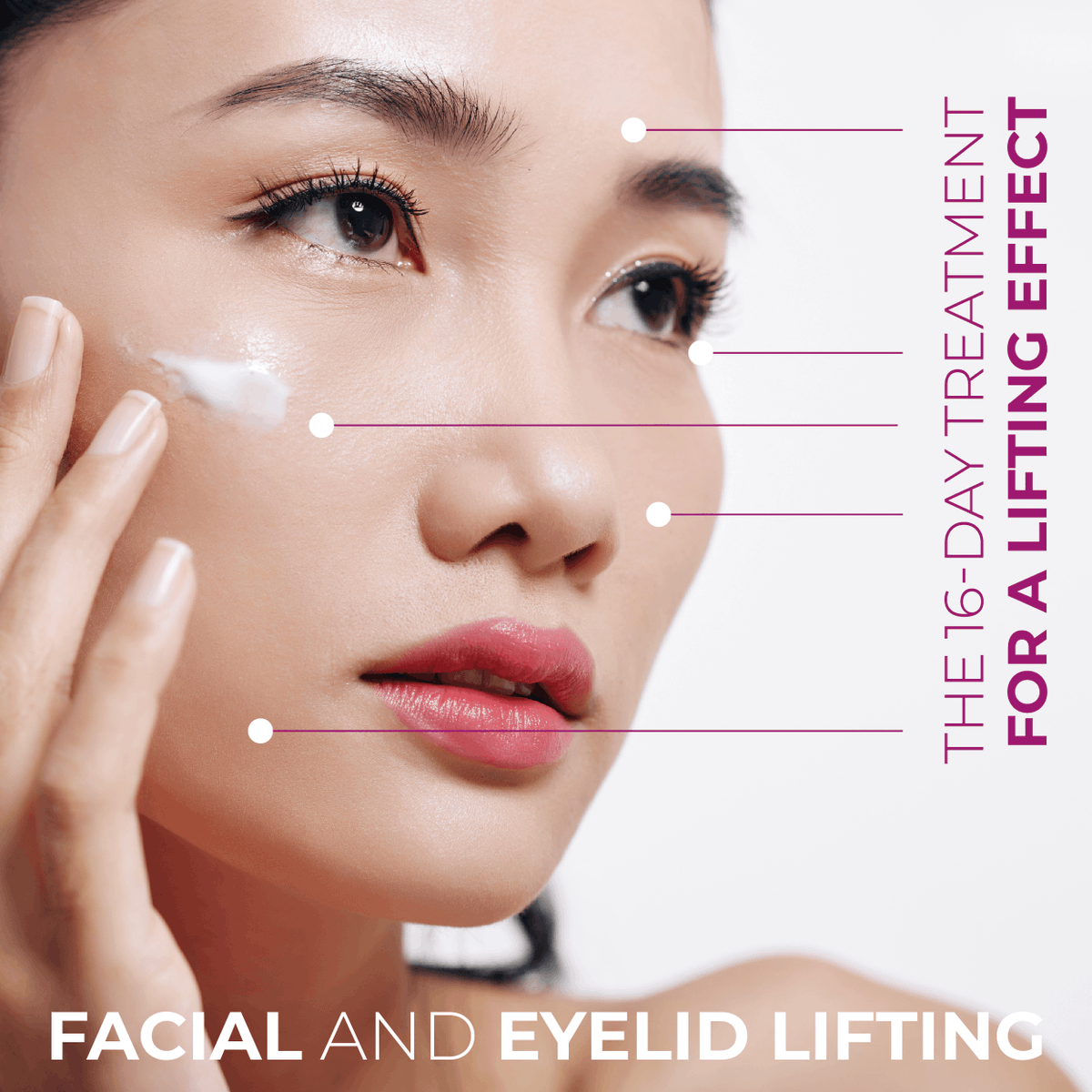 16-day intensive treatment, easy to do at home, to counteract the sagging skin and the effects of gravity on the face: with the Facial and Eyelid Lifting by Labo you can regain tauter and more lifted contours.
#faciallifting #eyelidlifting #labosuisse #liftingeffect