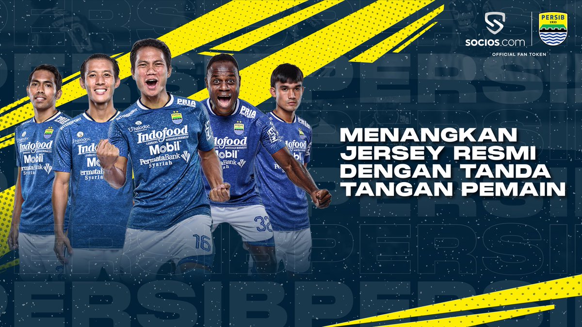 PERSIB (@persib) on Twitter photo Untuk menyambut <a href="/socios/">Socios.com</a> sebagai mitra baru PERSIB, Socios akan memberikan 2 Jersey PERSIB bertandatangan pemain. Untuk menyambut <a href="/socios/">Socios.com</a> sebagai mitra baru PERSIB, Socios akan memberikan 2 Jersey PERSIB bertandatangan pemain.
