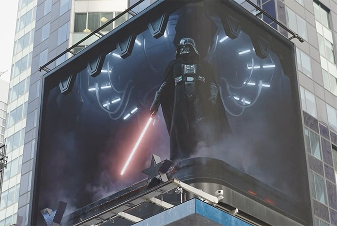 JediNewsNetwork's tweet photo. Darth Vader Arrives in New York's Times Square - https://t.co/R7LZEvaoqq #StarWars @ObiWanKenobi @ILMVFX @DisneyPlus @LGUS #TimesSquare #OLEDSpace #DarthVader @StarWars https://t.co/UiEPNeUfXA