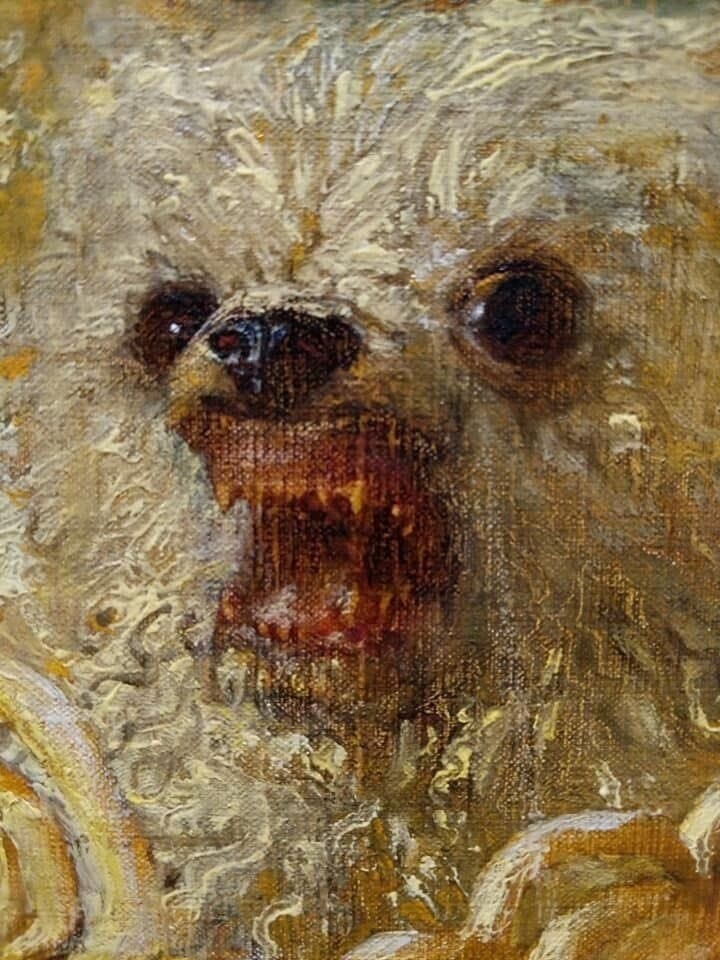 bighwanjang1's tweet photo. 한 인상주의 화가가 그린 치와와 그림

표정 묘사가 극사실주의적임 https://t.co/e6kZQpZ7Dy