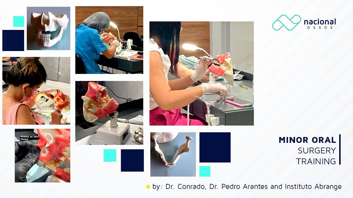 All Nacional Ossos mannequins allow cutting, installing pins, plates and screws. The models with gingiva are excellent for training incisions and sutures, maximizing professional specialization.

#bucomaxilo #implantology #exodontia #implantesdentarios #oralrehabilitation