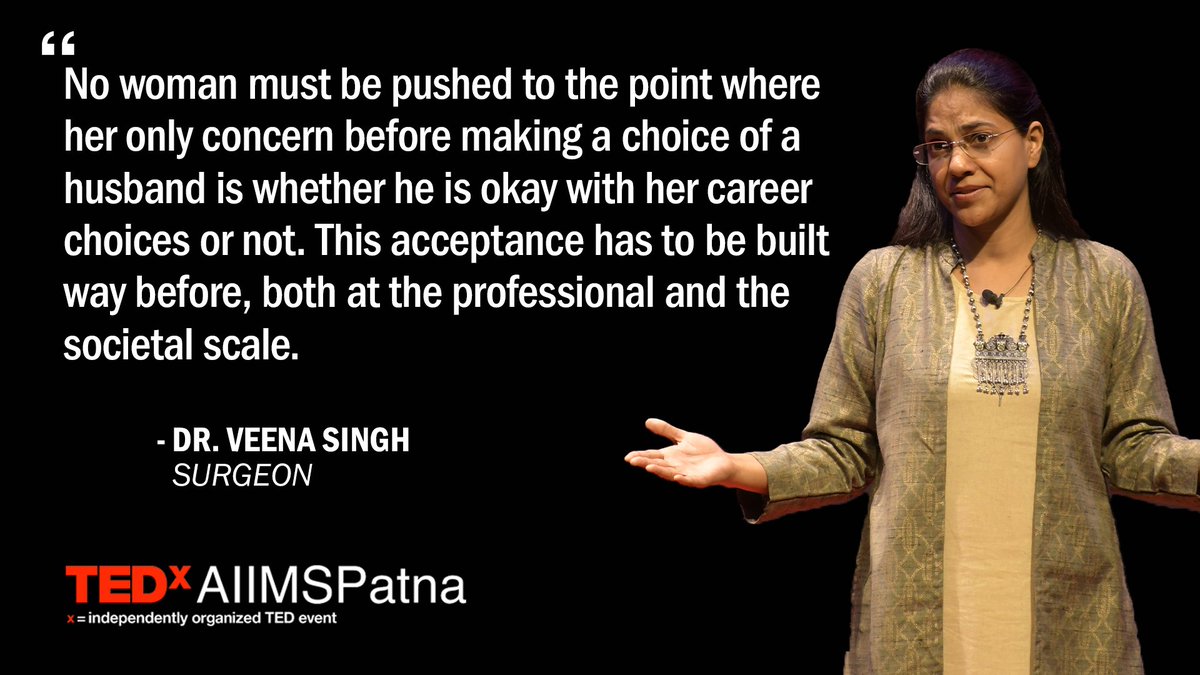 In her talk, Dr. Veena insinuates that it's not gender bias but the honing of the right skills that determine your fate in the field of surgery. 
.
.
.
#ted #tedx #tedxtalks #aiims #aiimspatna #tedxaiimspatna #speaker #tedevent #India #surgery #femalesurgeon #female #genderbias