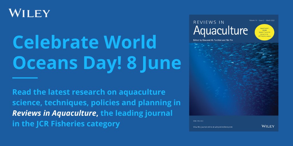 Today is #WorldOceansDay 🌊. Celebrate by diving  into some fascinating literature on developments in aquaculture science, techniques, policies and planning.

Read now in @RAQjournal ➡️ ow.ly/XgBx50JrHxw

@gioturchini #RAQResearch 🤿