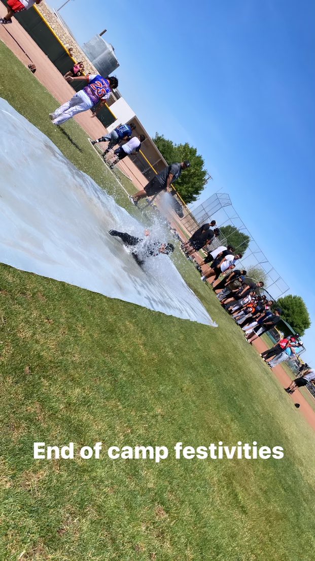 Final day of our Horizon Baseball camp was a blast! Was a pleasure to work with this group! Kids lit up the radar gun 🔥, brought out the sticks then had some fun on the slip n slide! #scorpionstrong 
@ClintISD @Mesquita_HHS @MichaelMackeben
