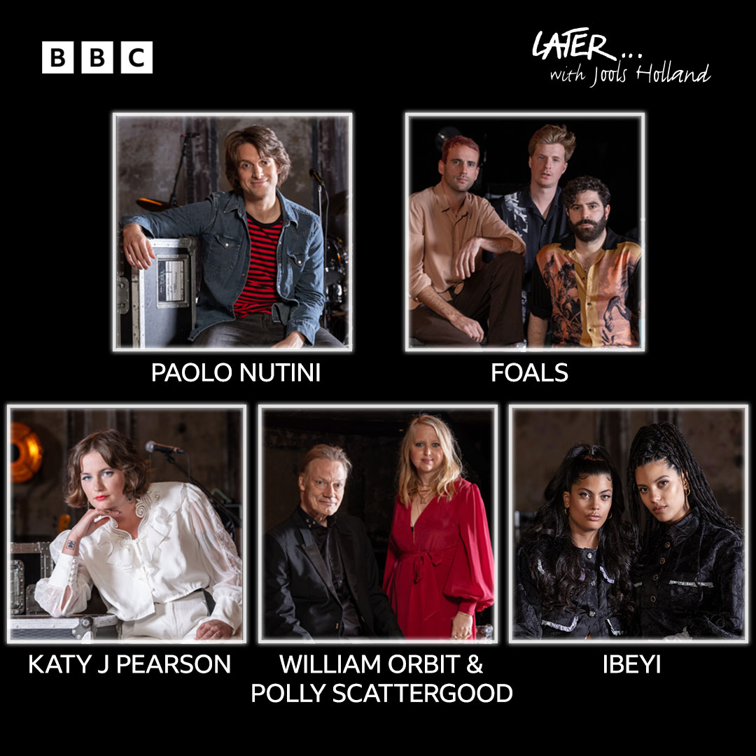 We've got another huge line-up for you this weekend! 🙌

We welcome <a href="/PaoloNutini/">Paolo Nutini</a>, <a href="/IbeyiOfficial/">Ibeyi</a> and <a href="/foals/">FOALS</a> back to the show. Plus we have debuts from @KatyJPearsonnn and <a href="/WilliamOrbit/">William Orbit</a> who is joined by <a href="/pollyworld/">Polly Scattergood</a> 🎉

Saturday 11th June, 10pm <a href="/BBCTwo/">BBC Two</a> &amp; <a href="/BBCiPlayer/">BBC iPlayer</a>