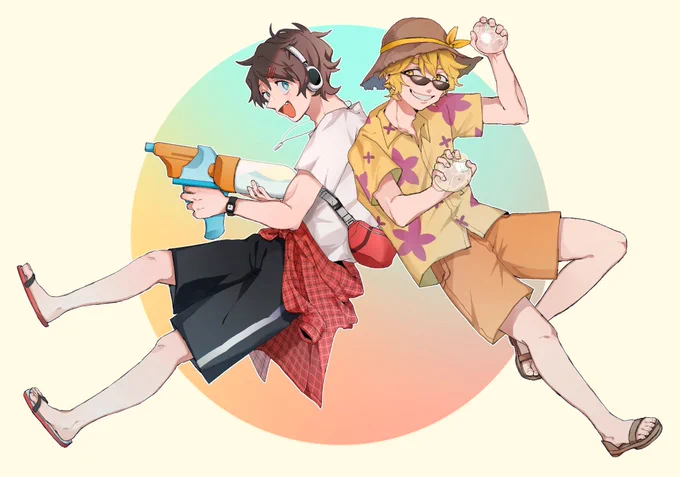 くそりぷ夏スキンで参加してました!横長で描いちゃってホントすみませんでした‼️🙇‍♂️🙇‍♂️
アップと引き載せときます…🍉 
