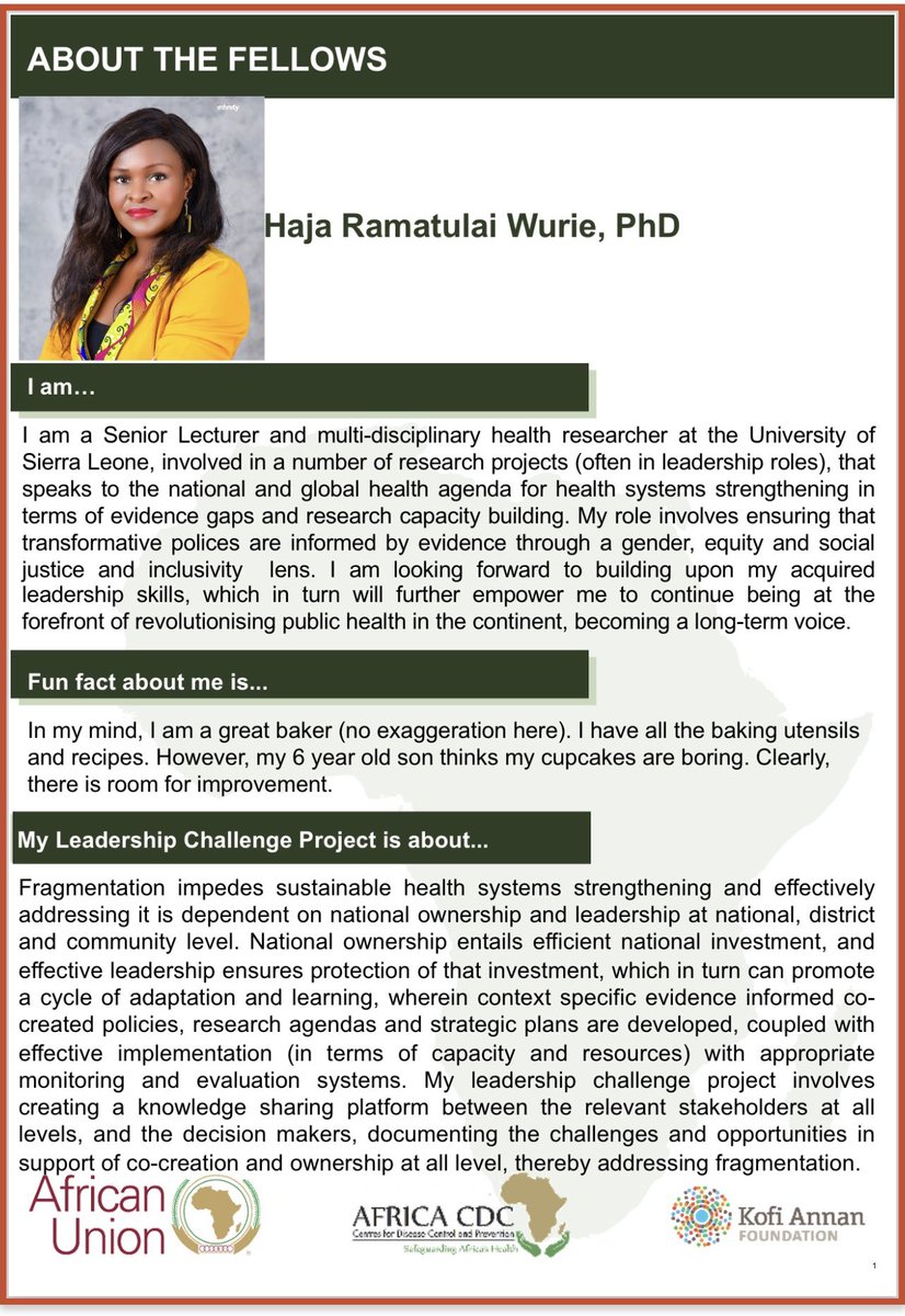 Haja Ramatulai Wurie, PhD (Mrs Kamara)🇸🇱 tweet media