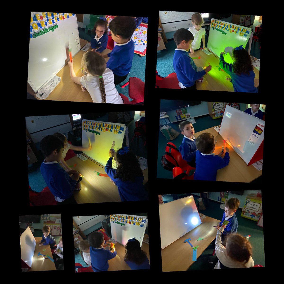 Mrs Lloyd (@mrslloyd_stt) on Twitter photo P1a exploring colours and rainbows.🌈 We also explored light using shadow puppets. 🔦 @P1aLcsc P1a exploring colours and rainbows.🌈 We also explored light using shadow puppets. 🔦 @P1aLcsc