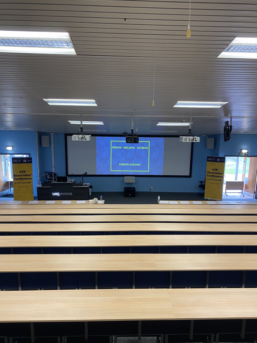 Getting set up for my keynote at the KTP Associates Conference 2022 #KTPAC2022 #DreamBelieveAchieve