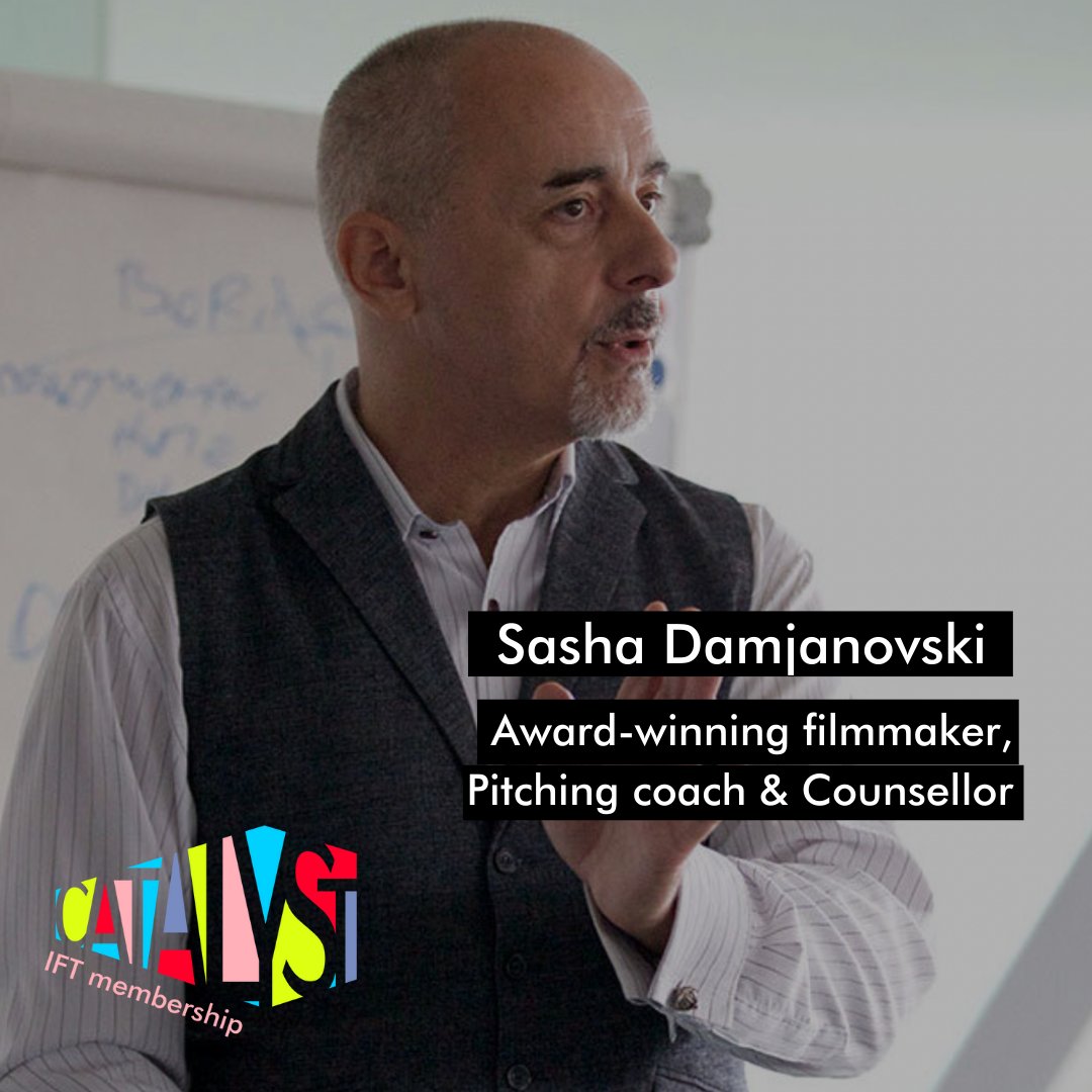 IFT Catalyst kicks off tomorrow with our first lunch and learn session from Sasha Damjanovski! Sasha is an award-winning filmmaker &amp; pitching coach. Tomorrow he will be providing practical advice and tips for pitching to UK television networks. independentfilmtrust.org/iftcatalyst/