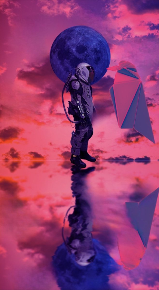 Bought this beautiful piece from @Crypto_YxM! Love the colours, the moon the space man 😍

Only a few left for the grab!

ravenist.com/accounts/Brayve